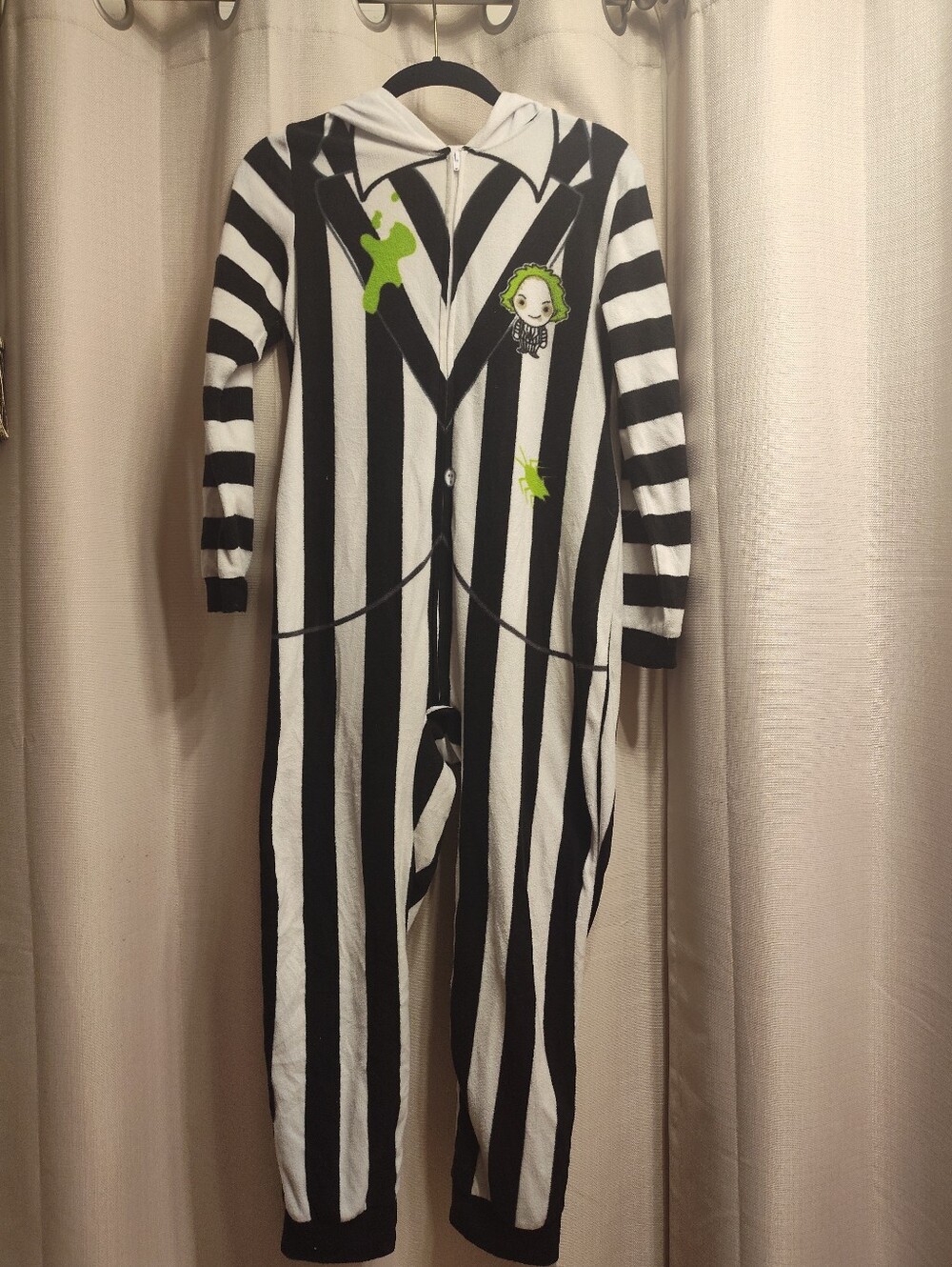Beetlejuice One Piece Union Suit Boy Kids Girl Halloween Costume Movie